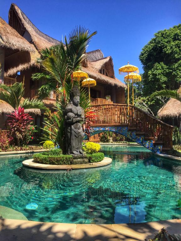 Номер (Бунгало с видом на сад) парк-отеля Bali Bohemia Huts, Убуд