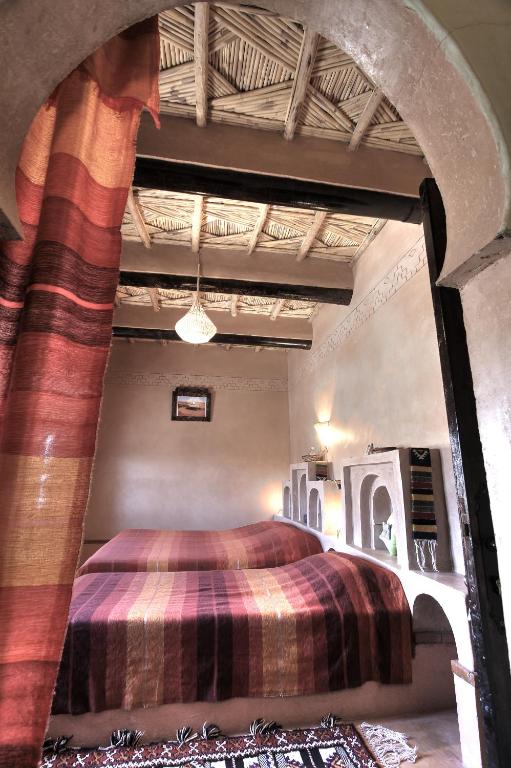 Двухместный (Двухместный номер с 2 отдельными кроватями и видом на горы) гостевого дома Riad Tamdakhte, Айт-Бен-Хадду