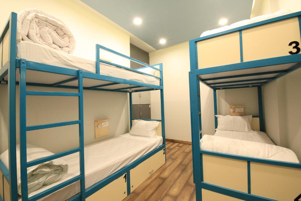 Номер (Кровать в общем номере для мужчин и женщин с 4 кроватями и кондиционером) хостела Blue Beds Hostel, Джайпур