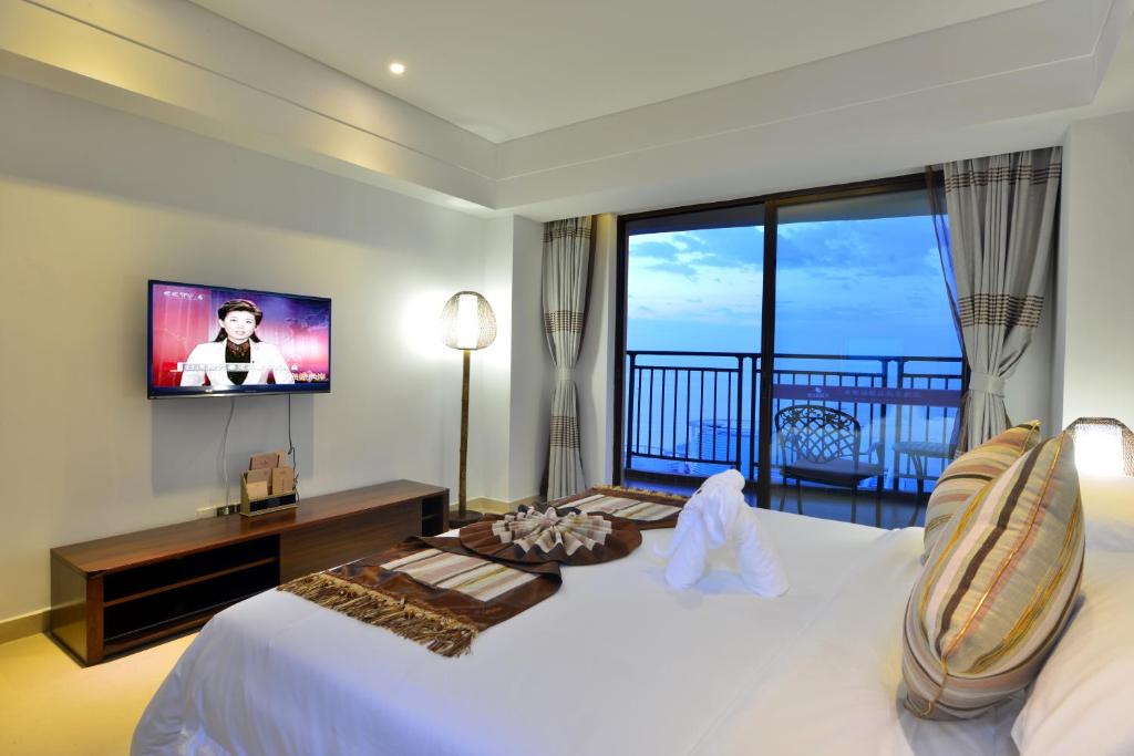 Сьюит (Представительский люкс с 2 спальнями и видом на море) отеля Barry Boutique Hotel Sanya, Санья