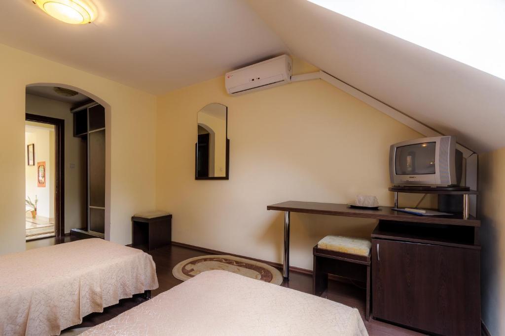 Двухместный (Двухместный с 1 кроватью или 2 отдельными кроватями и душем) гостевого дома Pensiunea Alfrid, Кэлимэтешти