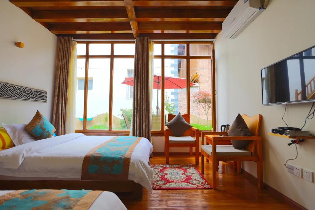 Двухместный (Двухместный номер с 2 отдельными кроватями) гостевого дома Shangri-La Namcha Bhawa Inn, Шангри-Ла (Тибет)