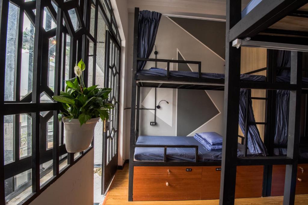Номер (Кровать в 8-местном общем номере для женщин с балконом) хостела The Like Hostel & Cafe, Хошимин
