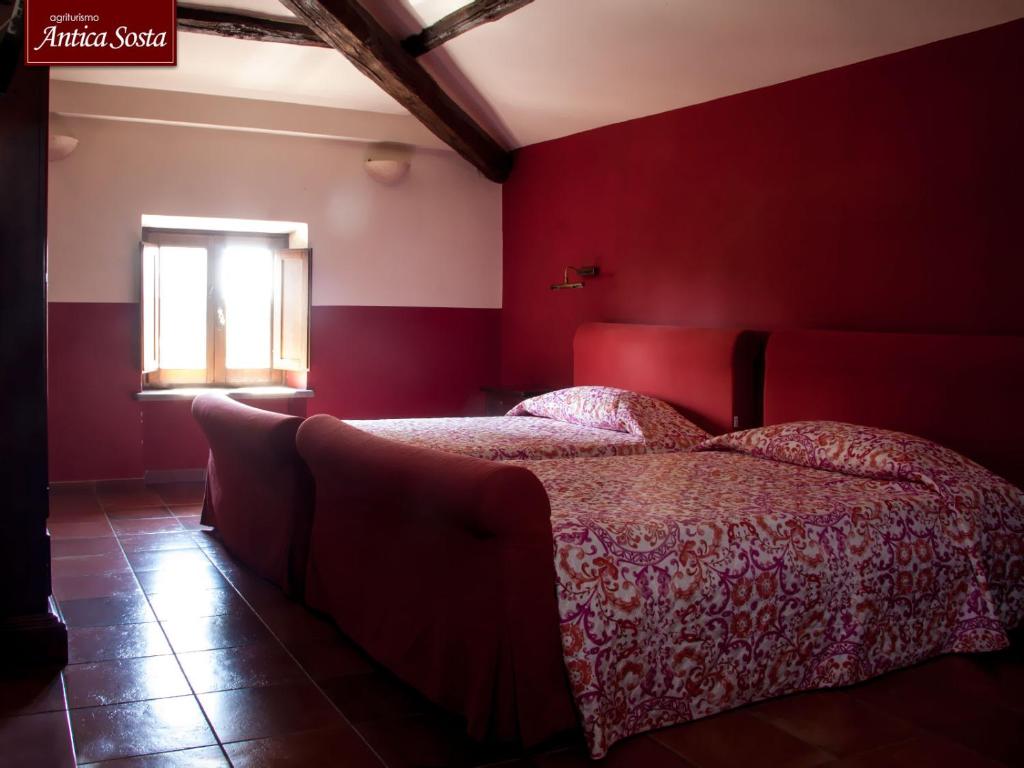 Двухместный (Двухместный номер с 2 отдельными кроватями) загородного отеля Agriturismo Antica Sosta, Витербо