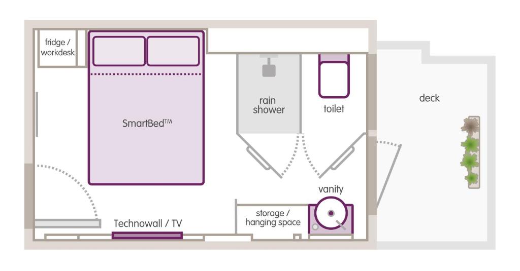 Двухместный (Номер первого класса с кроватью размера «queen-size»), YOTEL Singapore Orchard Road