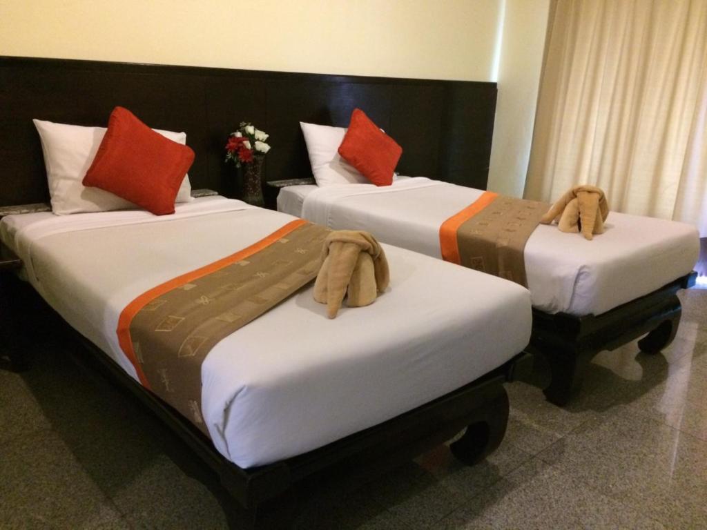 Двухместный (Двухместный номер Делюкс с 2 отдельными кроватями) отеля Diamond Park Inn Chiangrai, Чианграй
