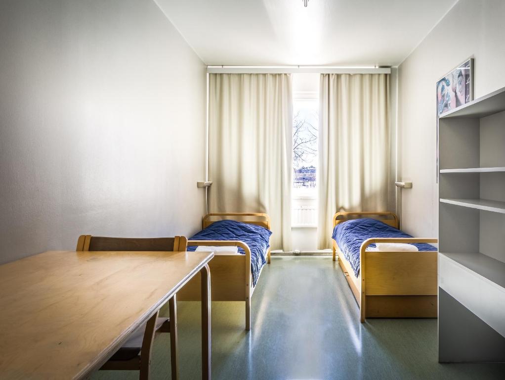 Двухместный (Бюджетный двухместный номер с 2 отдельными кроватями и общей ванной комнатой) хостела Eurohostel, Хельсинки