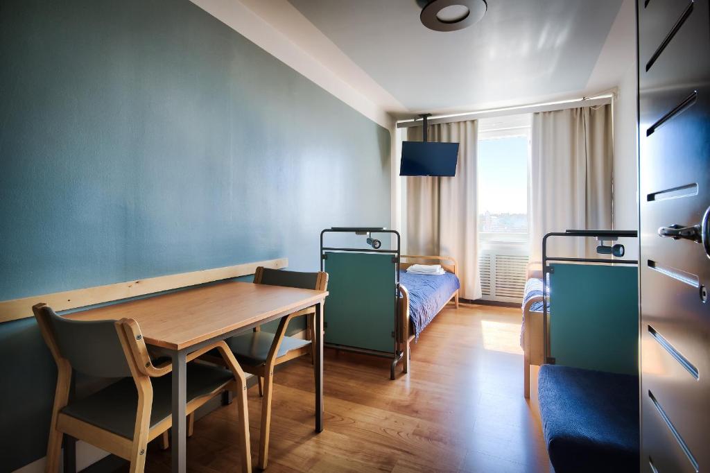 Двухместный (Стандартный двухместный номер с 2 отдельными кроватями и общей ванной комнатой) хостела Eurohostel, Хельсинки