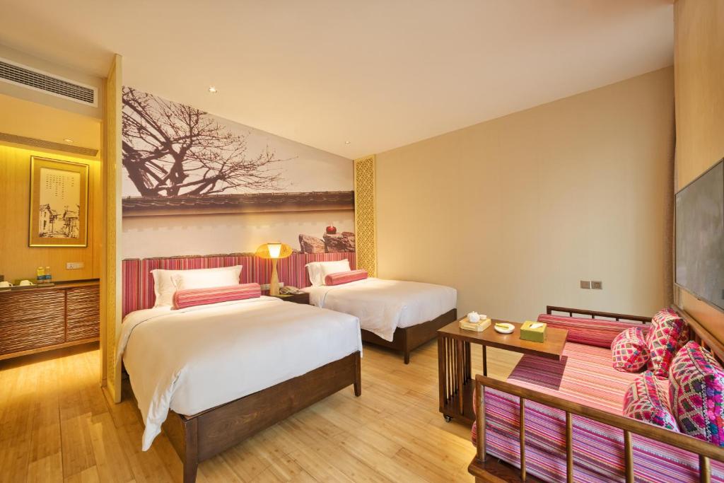 Двухместный (Двухместный номер Делюкс с 2 отдельными кроватями) отеля Sheenjoy Hotel Chongqing, Чунцин