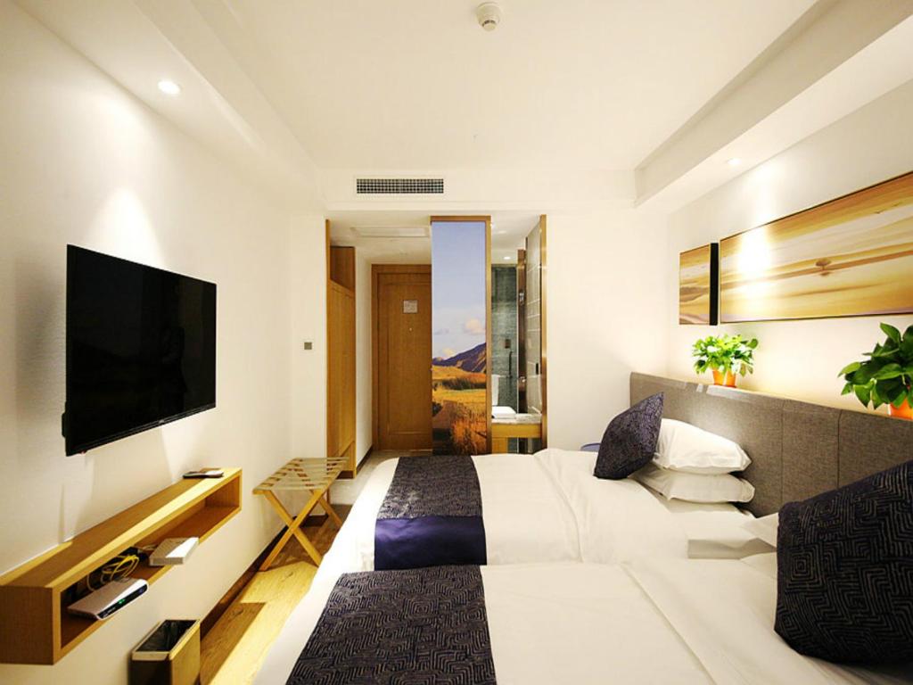 Двухместный (Двухместный номер «Гранд» Делюкс с 2 отдельными кроватями) отеля Lanmei Boutique Hotel Xiyuan Branch Lanzhou, Ланьчжоу