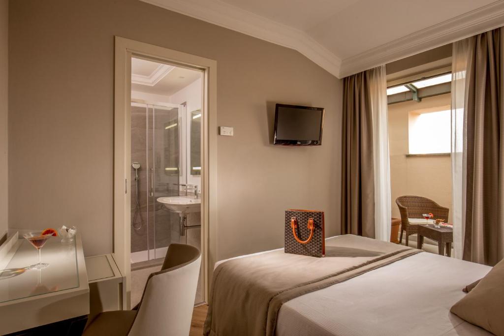 Одноместный (Двухместный номер с небольшой двуспальной кроватью) отеля Ludovisi Palace Hotel, Рим