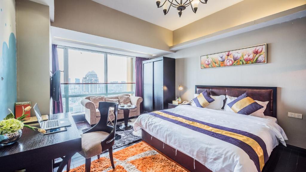 Двухместный (Номер Делюкс с кроватью размера «queen-size»), Nomo Grand Continental Service Apartments-Jinyuan