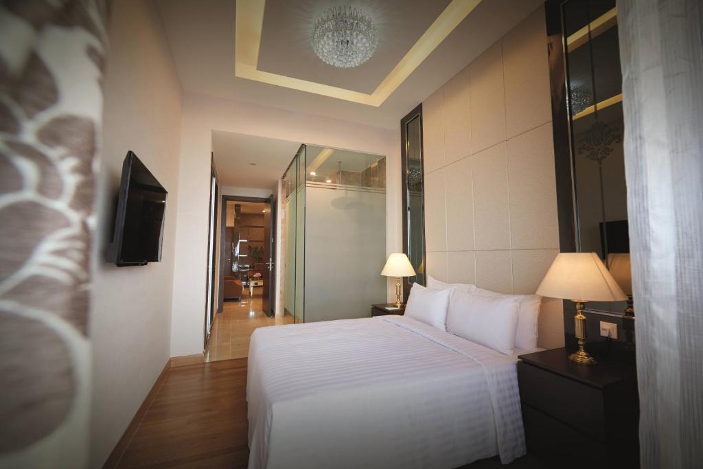 Апартаменты (Люкс с 2 спальнями в здании Dorsett Residences - 1 кровать размера «queen-size» и 2 односпальные кровати) апарт-отеля Dorsett Residences Bukit Bintang @Dorsett Kuala Lumpur, Куала-Лумпур