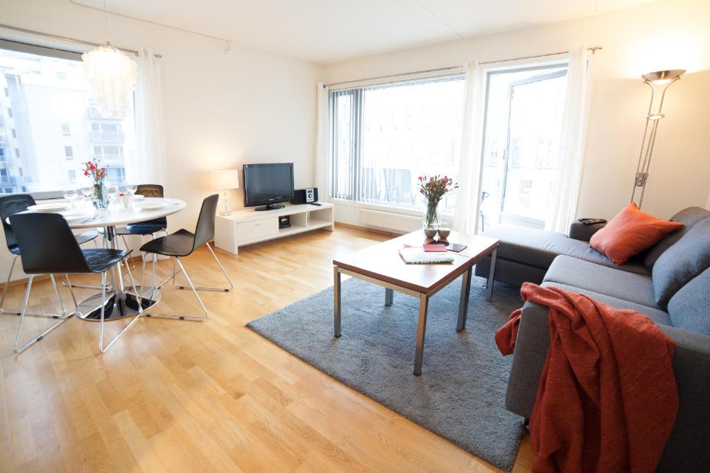 Апартаменты (Просторные апартаменты с 2 спальнями) апарт-отеля Bjørvika Apartments, Осло