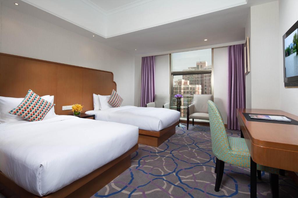 Двухместный (Двухместный номер Делюкс с 2 отдельными кроватями) отеля Huachen International Hotel, Ханчжоу