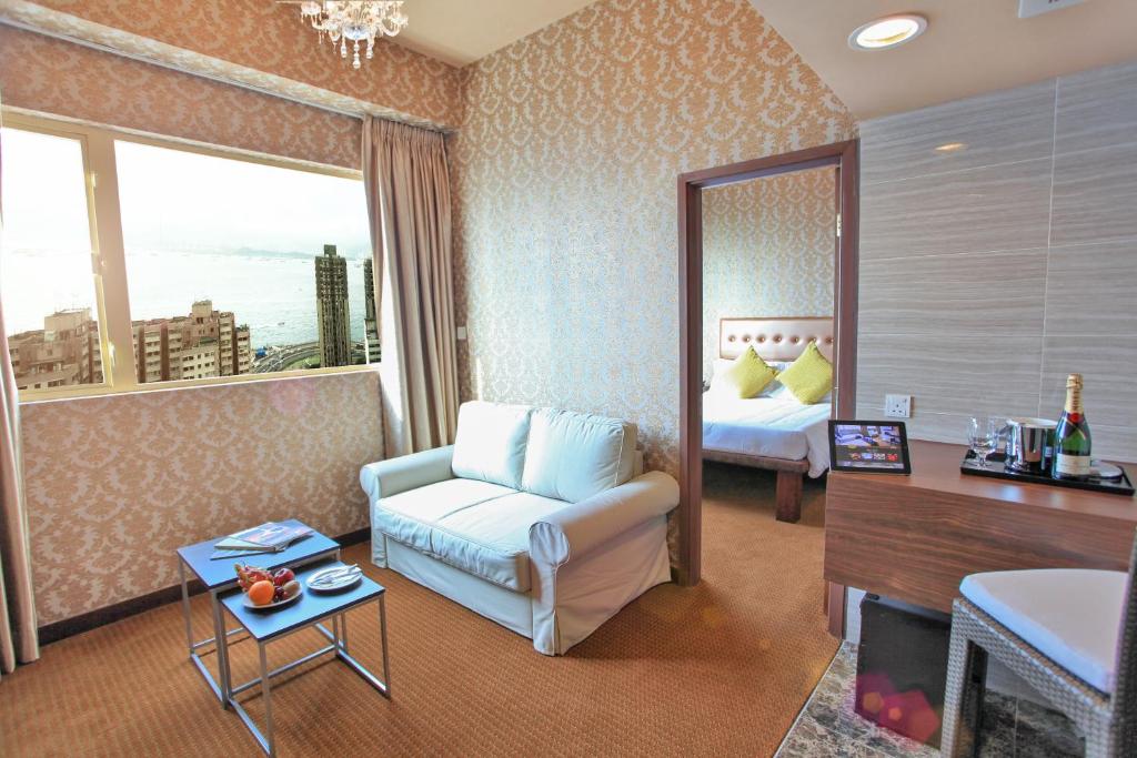 Сьюит (Люкс, вид на море) отеля Grand City Hotel, Гонконг (город)