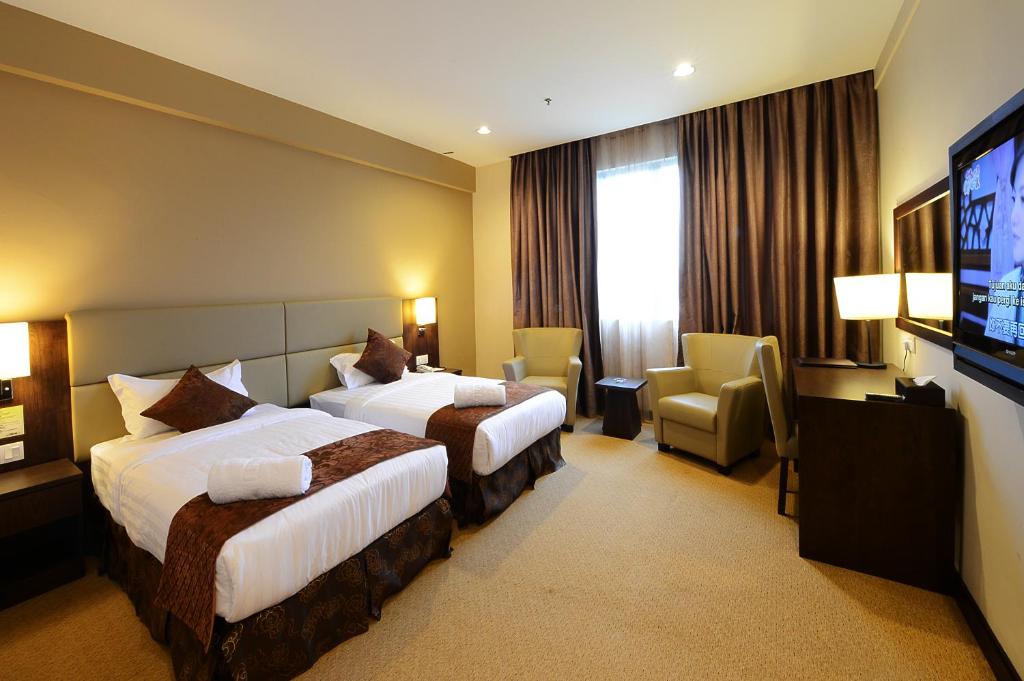 Двухместный (Двухместный номер «Премьер» с 2 отдельными кроватями) отеля Lintas View Hotel, Кота-Кинабалу