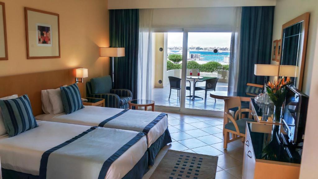 Двухместный (Стандартный номер с видом на море) курортного отеля Cleopatra Luxury Resort - Makadi Bay, Хургада