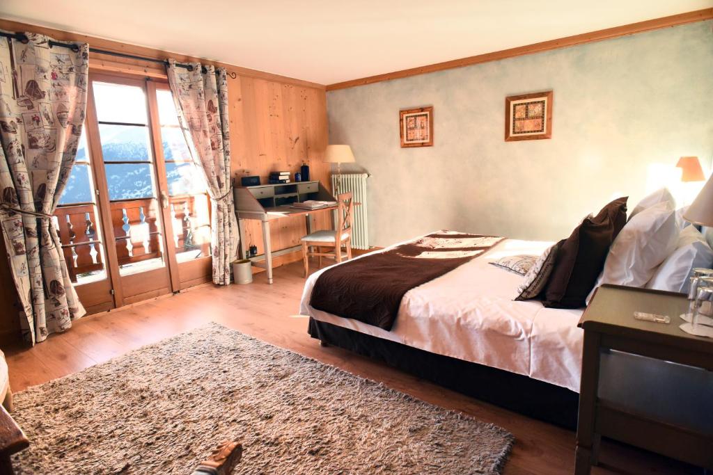 Двухместный (Двухместный номер с 1 кроватью или 2 отдельными кроватями) отеля Chalet d'Adrien, Вербье
