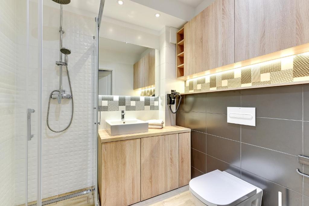 Апартаменты (Апартаменты Делюкс с террасой (парковка)), Angielska Grobla Apartinfo Apartments