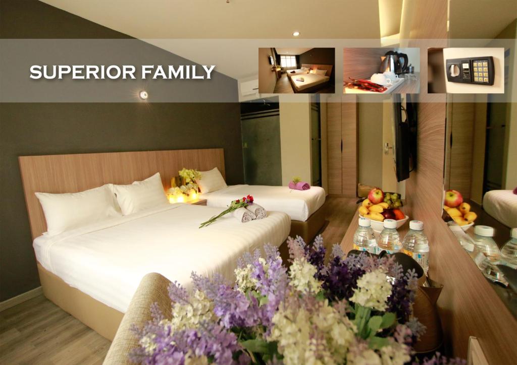 Семейный (Улучшенный семейный номер (с окном)) отеля Hotel 99 Kuala Lumpur City, Куала-Лумпур