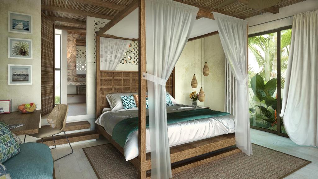 Двухместный (Люкс Mar с видом на океан - Балкон с гидромассажной ванной), Azucar Hotel Tulum