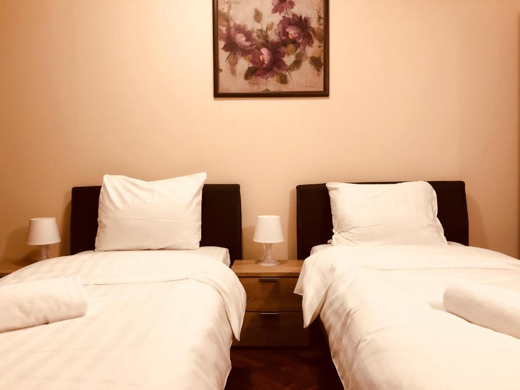 Двухместный (Двухместный номер с 2 отдельными кроватями и общей ванной комнатой) хостела Monte Carlo Hostel, Бухарест