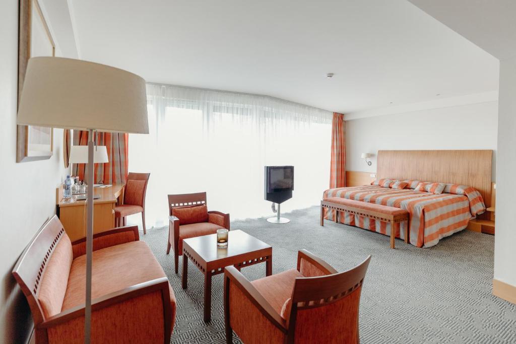 Двухместный (Двухместный номер бизнес-класса с правом посещения спа-центра) отеля Vanagupe Spa Resort, Паланга