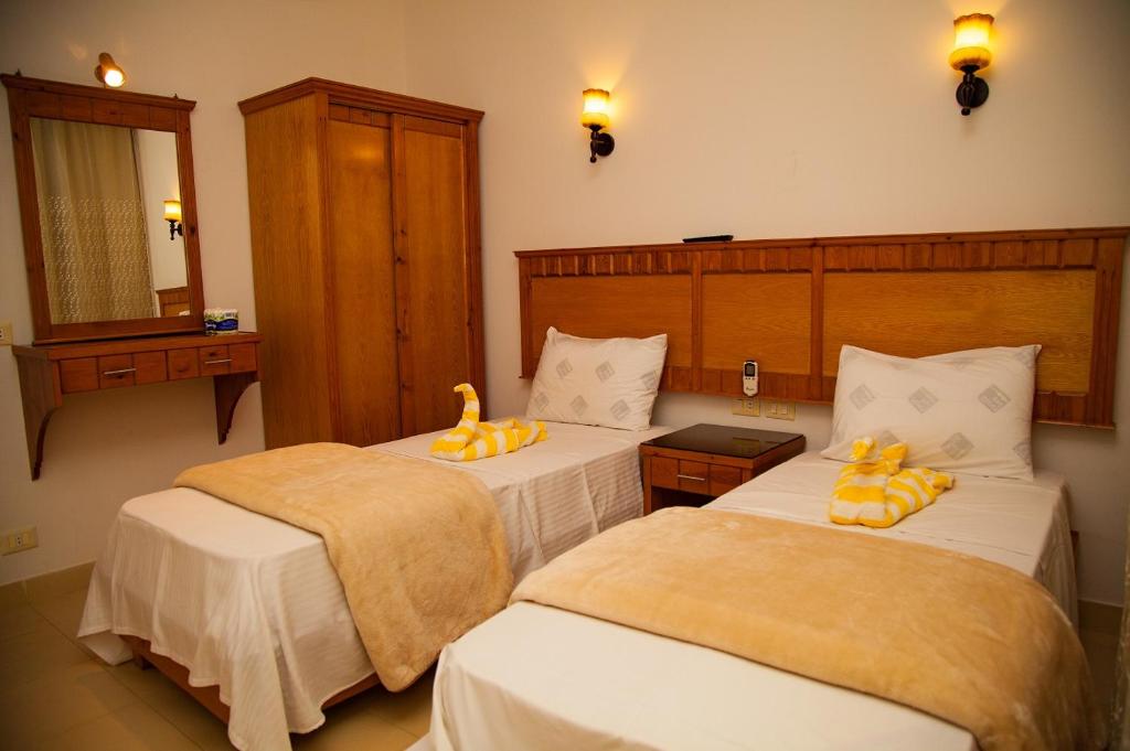 Двухместный (Двухместный номер с 2 отдельными кроватями и ванной комнатой) отеля New Yalla Hotel, Дахаб