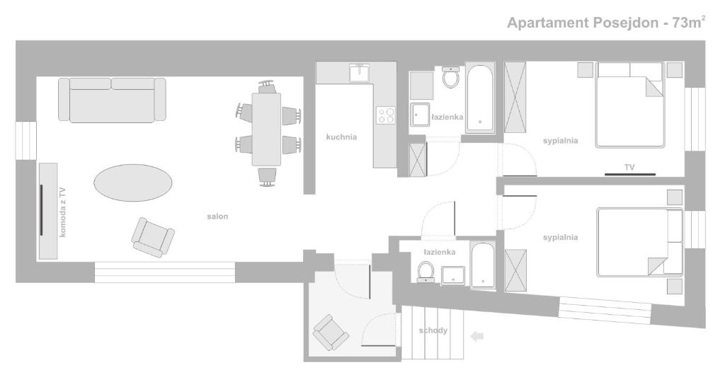 Апартаменты (Апартаменты с 2 спальнями: 19/1 Helska Street) апартамента Sanhaus Apartments, Сопот