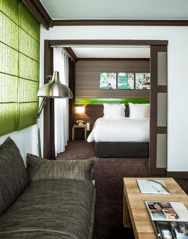 Двухместный (Двухместный люкс с 1 кроватью) отеля Hotel Ormelune, Валь-дизер