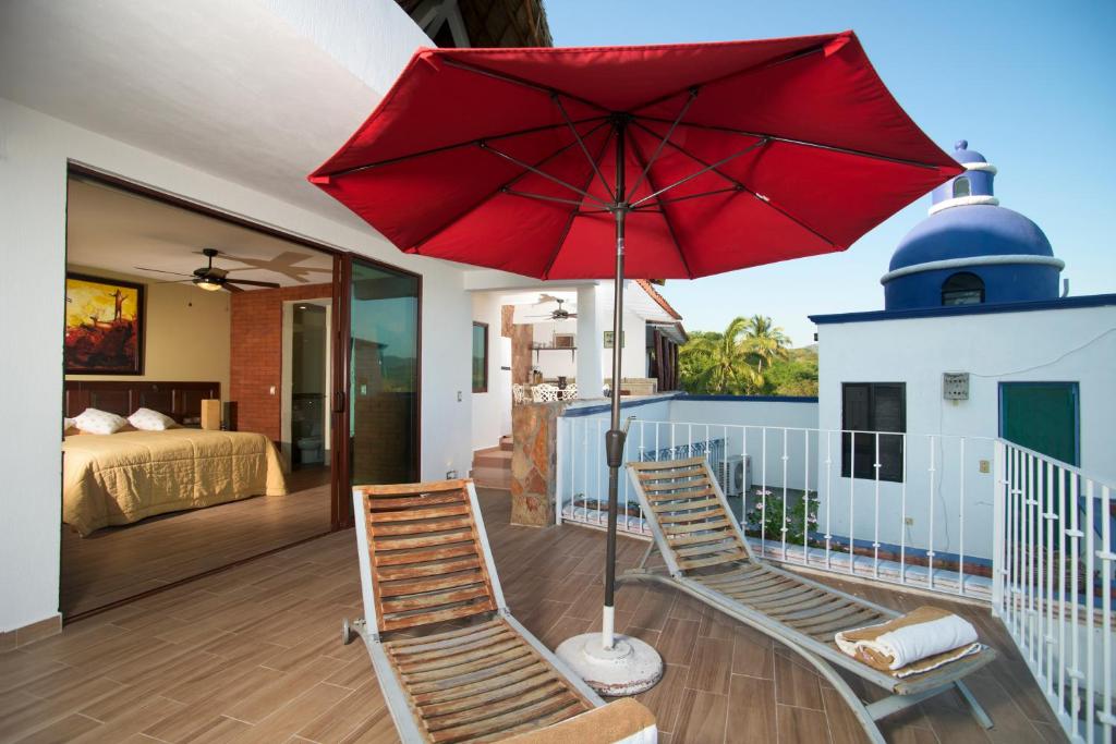 Сьюит (Улучшенный люкс с видом на море) отеля Villa Bella Bed & Breakfast Inn, Крус-де-Уанакакстле