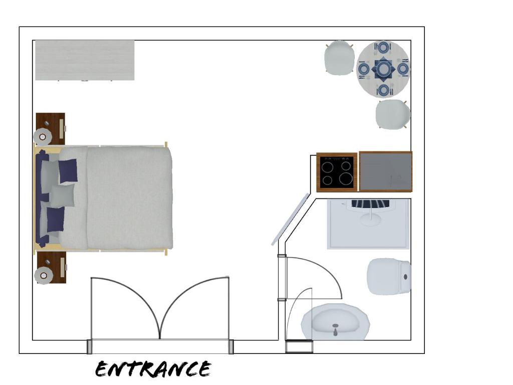 Студио (Улучшенный номер-студио), Apartments Captain's Villa