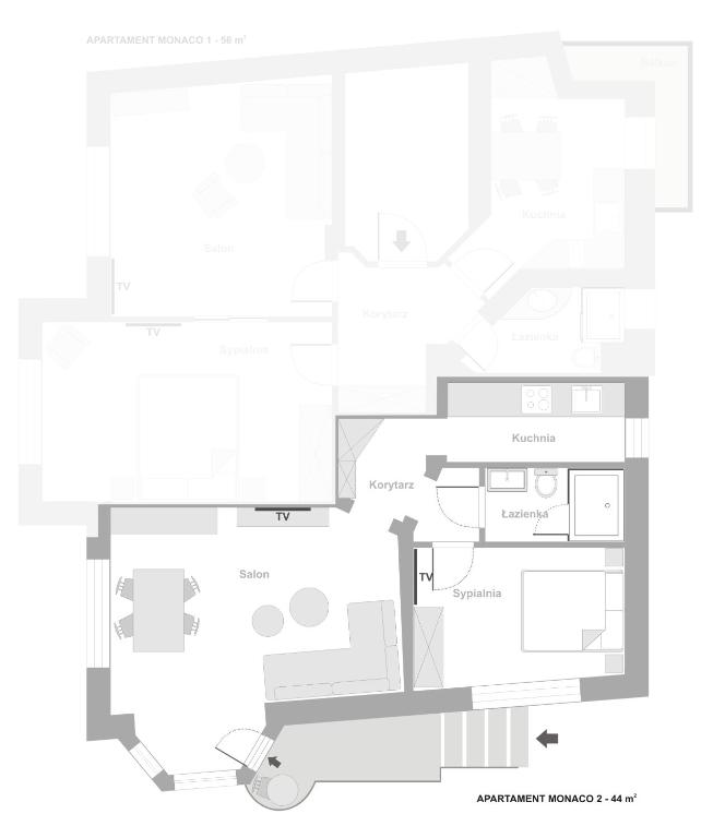 Апартаменты (Апартаменты с 1 спальней - 46/1B Haffnera Street) апартамента Sanhaus Apartments, Сопот