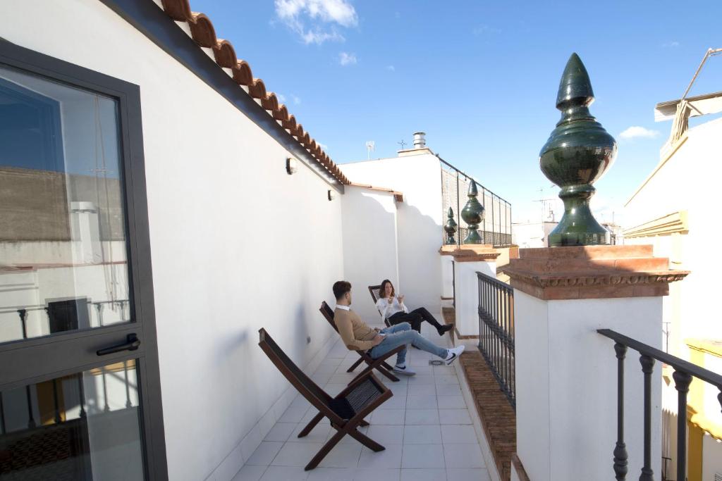 Номер (Односпальная кровать в общем номере для мужчин и женщин с террасой) хостела For You Hostel Sevilla, Севилья