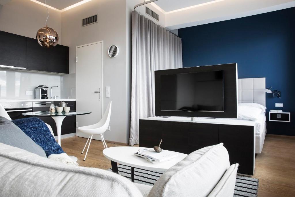 Четырехместный (Улучшенные апартаменты «Плюс») апарт-отеля PhilsPlace Full-Service Apartments Vienna, Вена