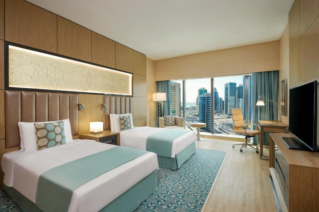 Двухместный (Двухместный номер Делюкс с 2 отдельными кроватями - Для некурящих) отеля Wyndham Doha West Bay, Доха