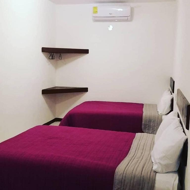 Двухместный (Двухместный номер с 2 отдельными кроватями и ванной комнатой) отеля Hotel Pedregal, Тамасопо