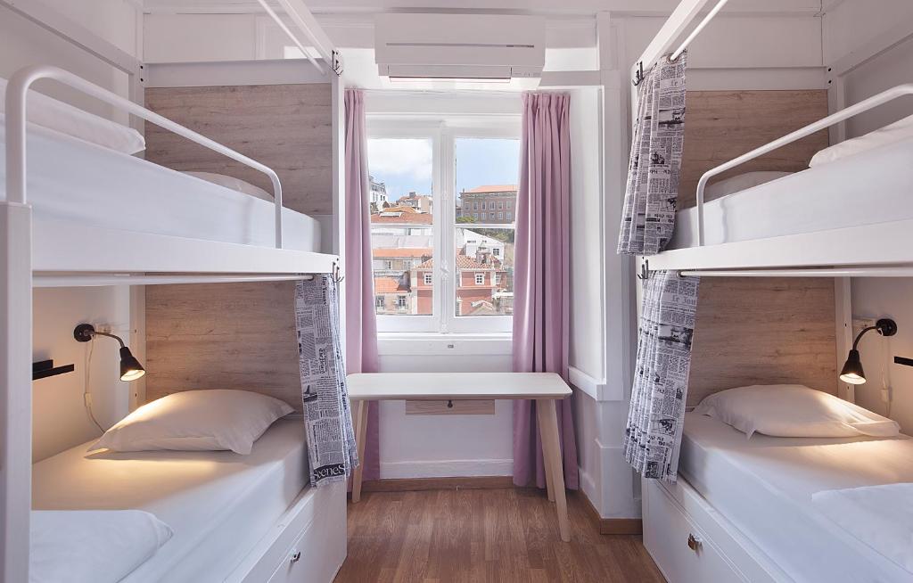 Номер (Кровать в общем 6-местном номере для мужчин и женщин с общей ванной комнатой) хостела Goodmorning Hostel, Лиссабон