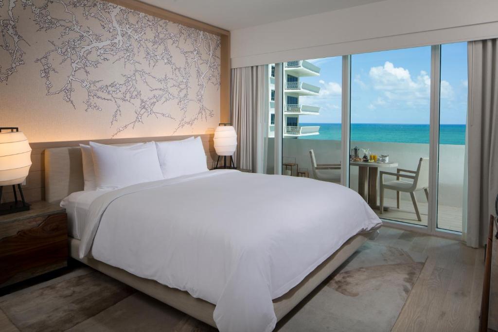 Двухместный (Номер Делюкс с кроватью размера «king-size» — Вид на океан), Nobu Hotel Miami Beach