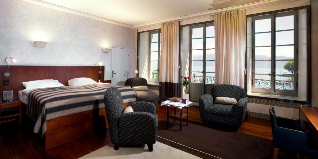 Двухместный (Двухместный номер с 1 кроватью) отеля Hotel Angleterre & Résidence, Лозанна