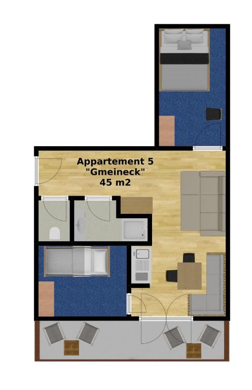 Апартаменты (Апартаменты с балконом (для 6 взрослых)), Pension Sonnenheim