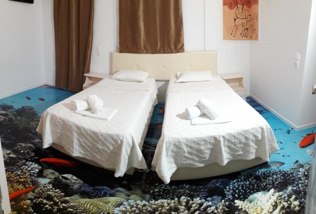 Двухместный (Двухместный номер Делюкс с 1 кроватью или 2 отдельными кроватями и видом на бассейн) отеля Drossos Hotel, Перисса