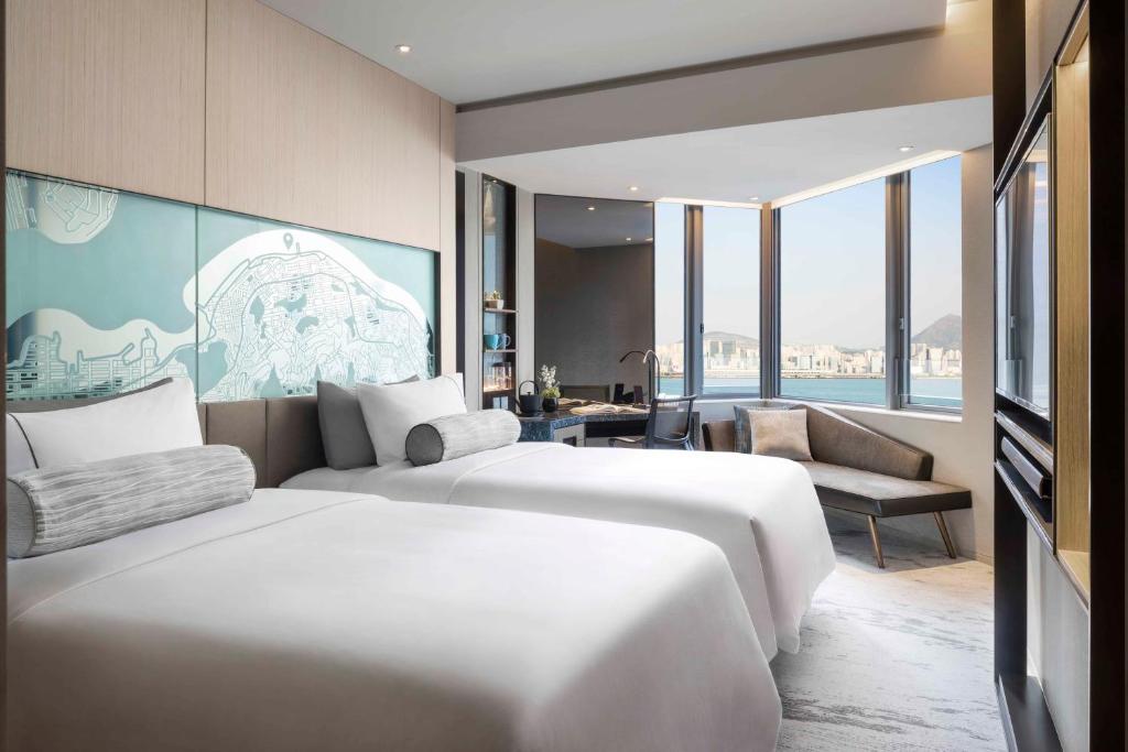 Двухместный (Клубный двухместный номер с 2 отдельными кроватями и правом посещения лаунджа) отеля Hotel VIC on the Harbour, Гонконг (город)