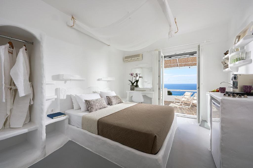 Двухместный (Двухместный номер с 1 кроватью с видом на море) загородного отеля Vista Mare Milos, Проватас