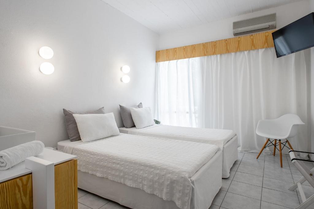 Двухместный (Стандартный двухместный номер с 2 отдельными кроватями) отеля Alkistis Hotel near the sea, Агиос-Стефанос, Эгейские острова