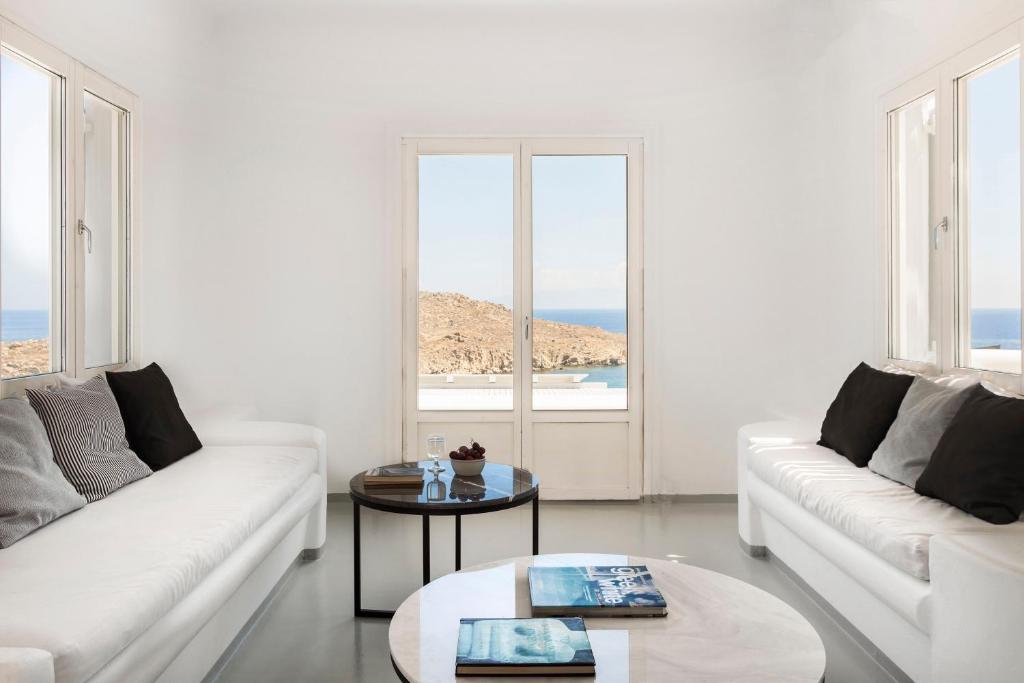 Вилла (Фирменная вилла с видом на море) апарт-отеля Casa Del Mar Mykonos Seaside Resort, Агиос-Иоаннис