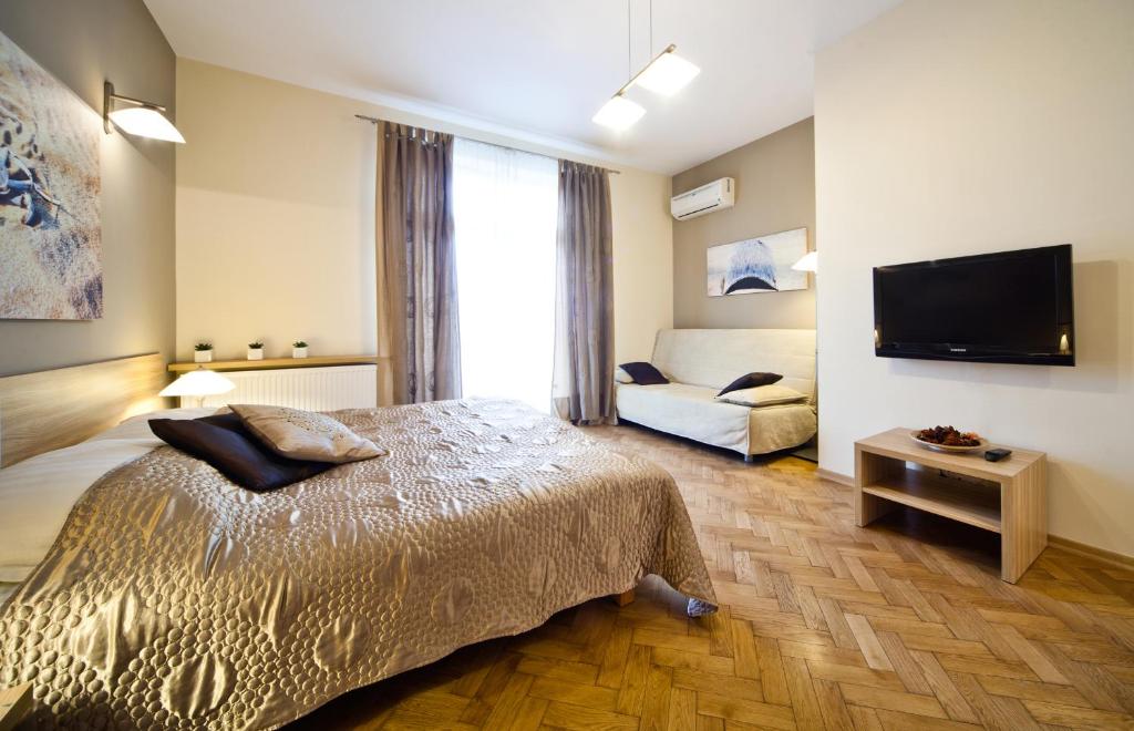 Апартаменты (Семейные апартаменты с 2 спальнями (6 взрослых)), 4Seasons﻿ Apartments Cracow