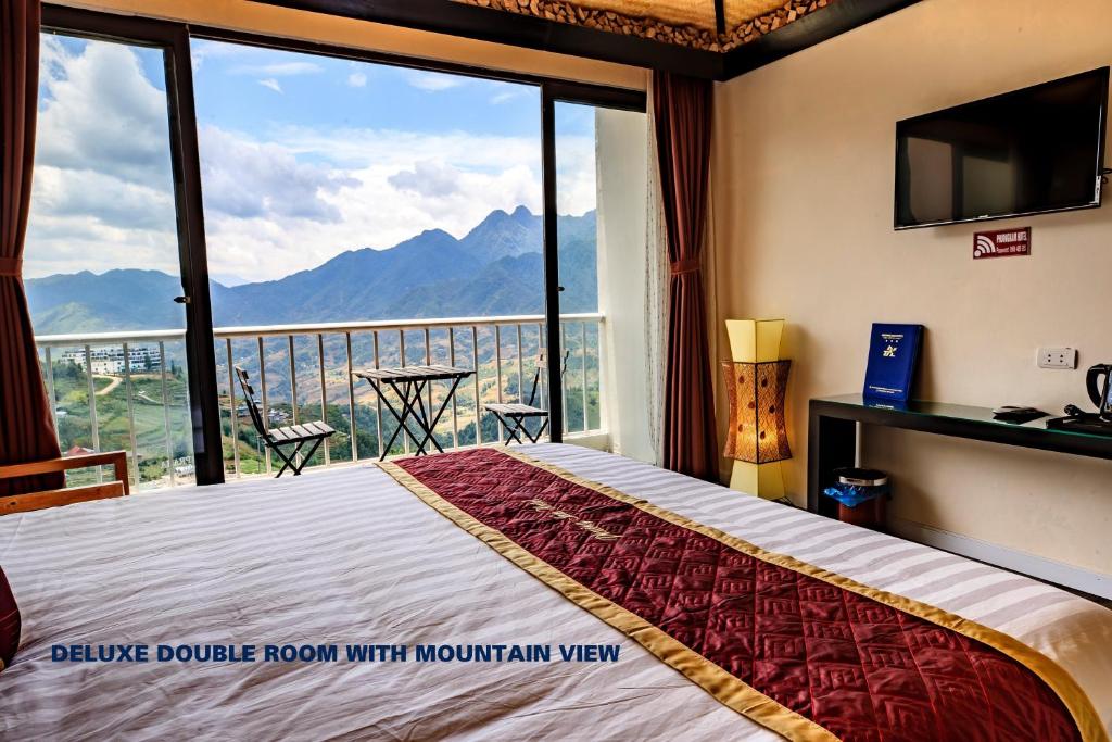 Двухместный (Двухместный номер Делюкс с 1 кроватью и видом на горы) отеля Phuong Nam Hotel with mountain view, Сапа