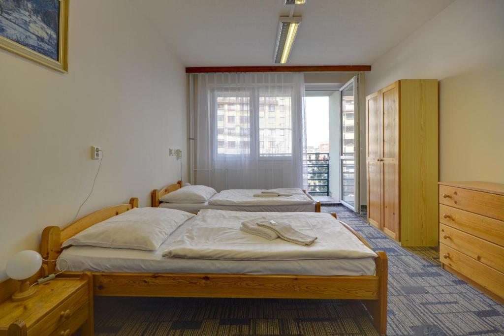 Двухместный (Двухместный номер с 2 отдельными кроватями и общей ванной комнатой) хостела Volha, Прага